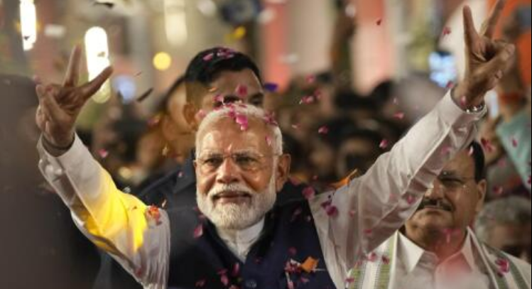 Modi claims victory in India’s election but drop in support forces him to rely on coalition partners
